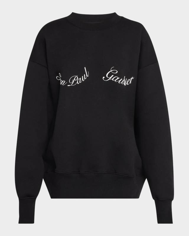 Logo-Print Oversized Crewneck Sweatshirt